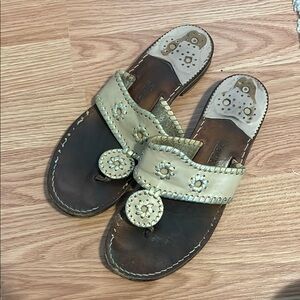 Jack Rogers Leather Sandals with Studded Strap
